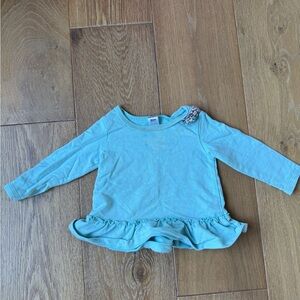 Carter’s sweatshirt long sleeve top shirt size 12-18 months teal color